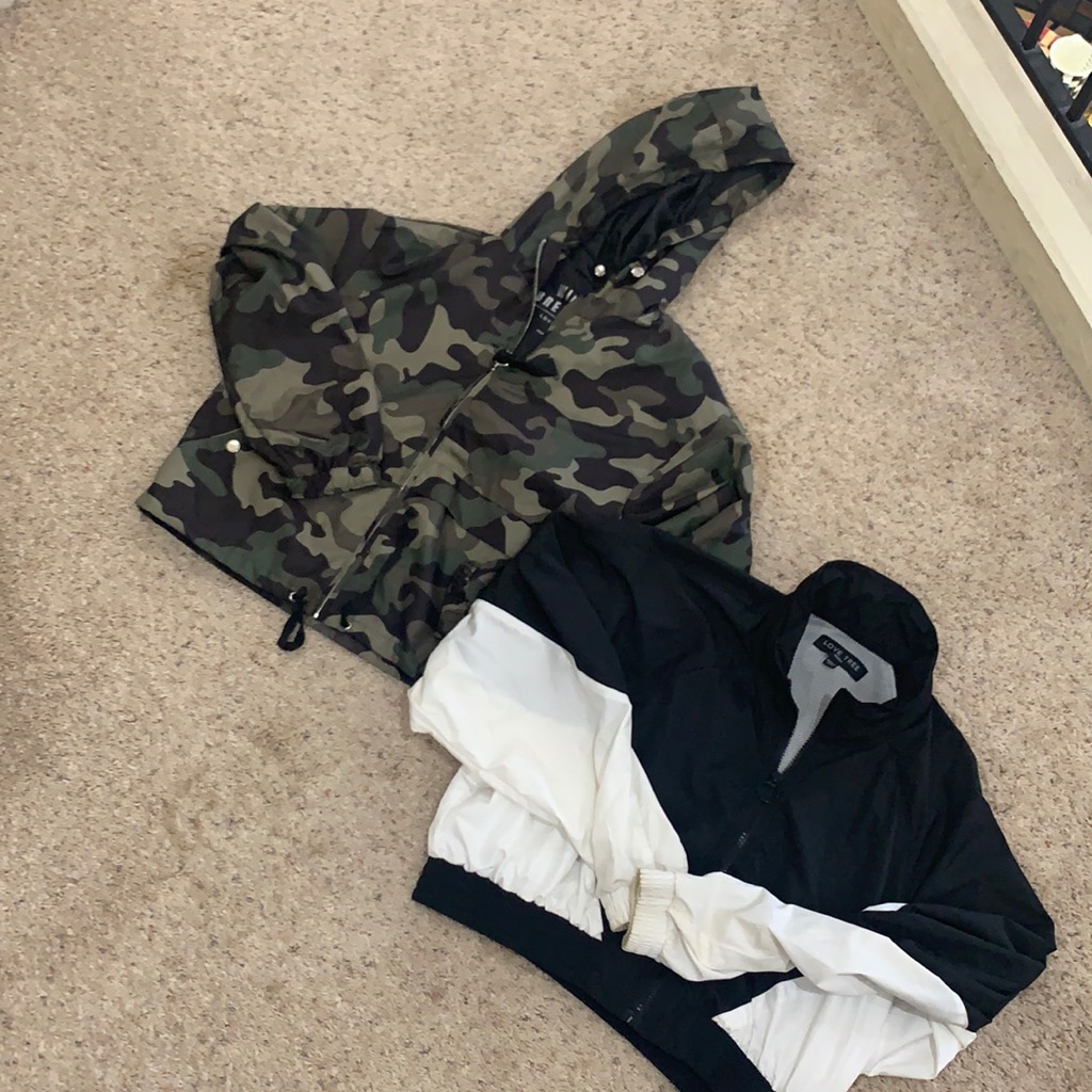 2 Crop Windbreakers